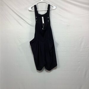 NWT HALARA black 2X Overalls with Button Accents